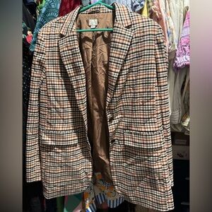 Brown Plaid Blazer
